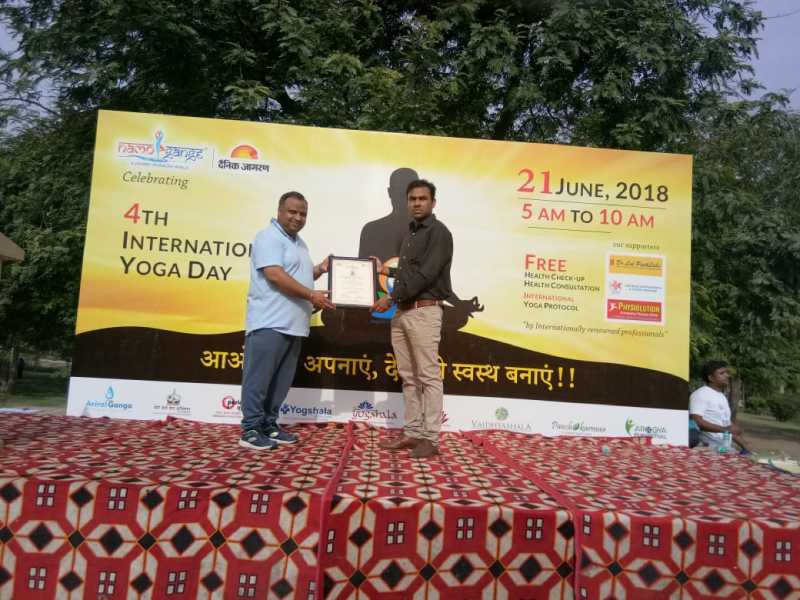 Dr. Ankur Tanwar in Yoga and Free Health Camp